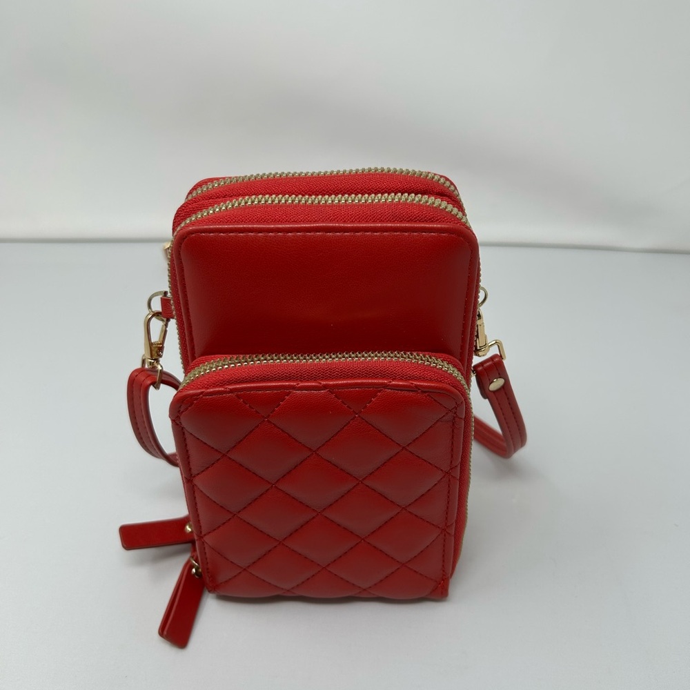 Red Quilted Crossbody Bag